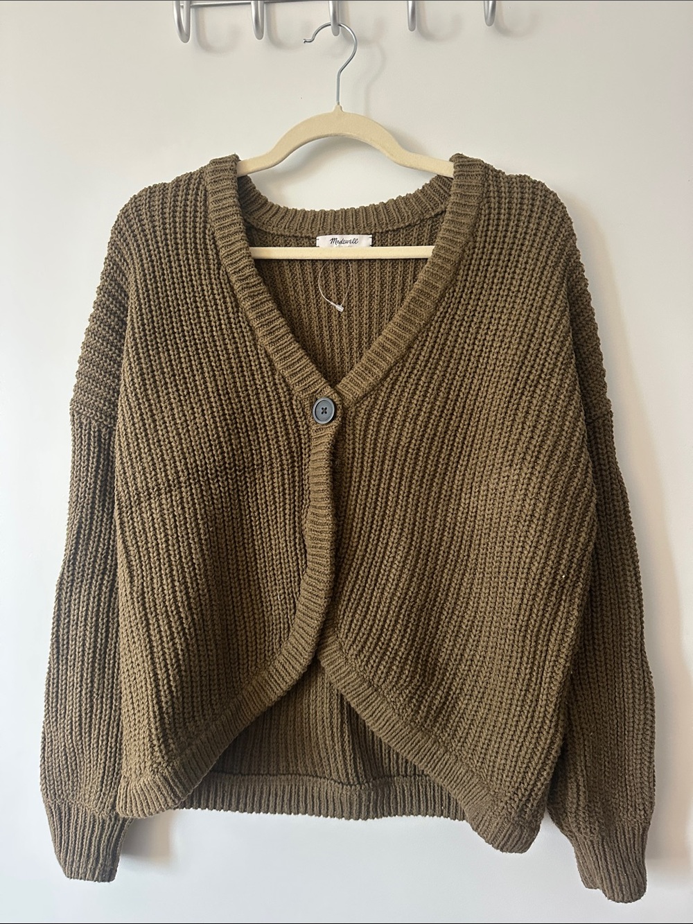 Madewell Olive Cardigan Sweater